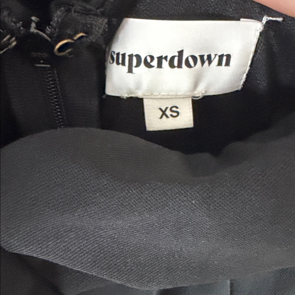 Revolve Superdown Black One-Shoulder Ruffle Jumps… - image 6